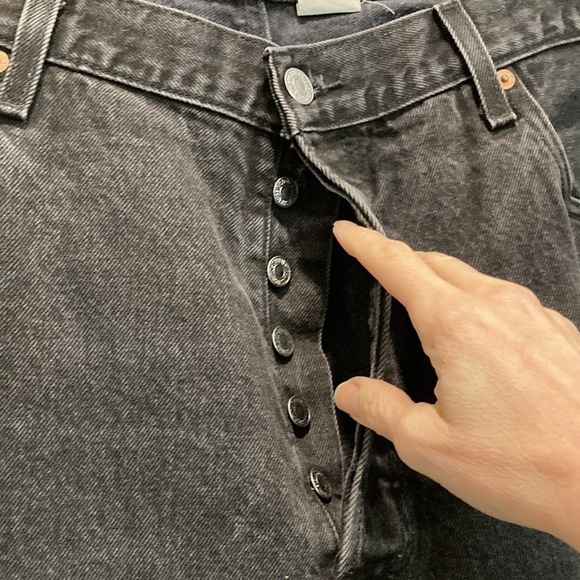 LEVI'S 501 Black Relax Straight Leg Fit Jeans 40 - Picture 8 of 12